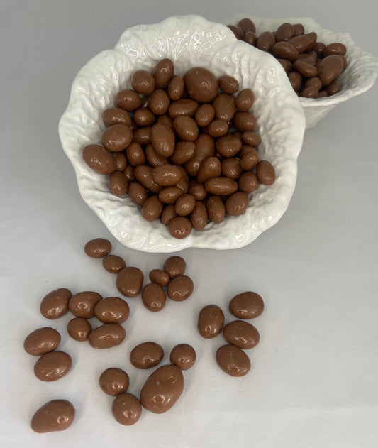 Milk Chocolate Coated Raisins in Glass Jars